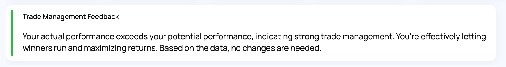 Positive Trade Management