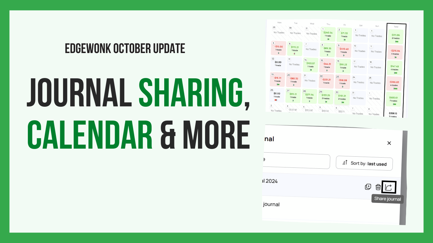 Edgewonk's October Feature Update