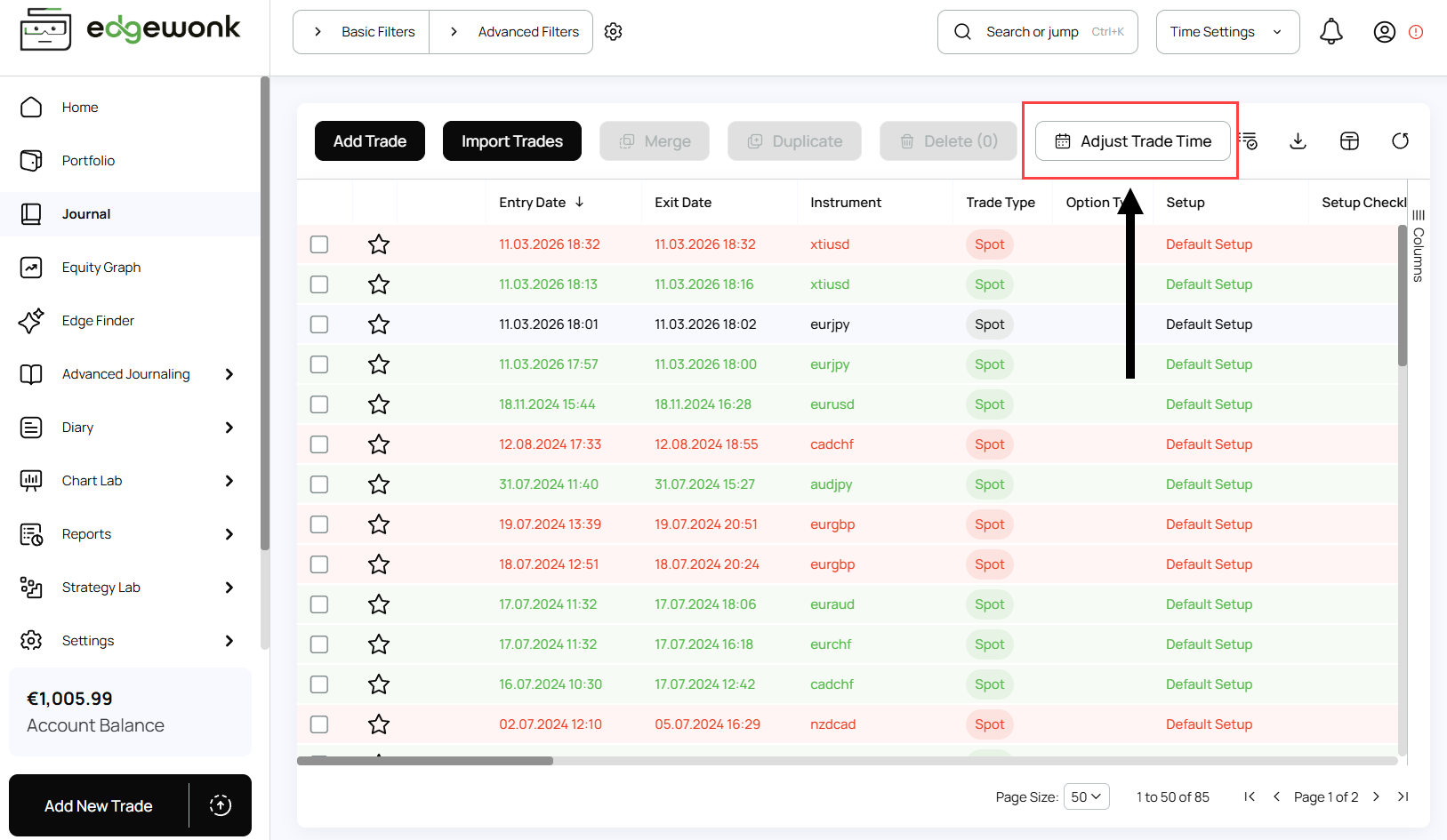 Must Do Now: Update Your Time Settings in Edgewonk